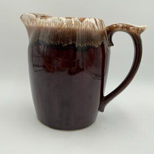 McCoy Brown Drip Glaze 80 oz Ice Lip Pitcher #7011 Excellent Cond 8.5 Inches